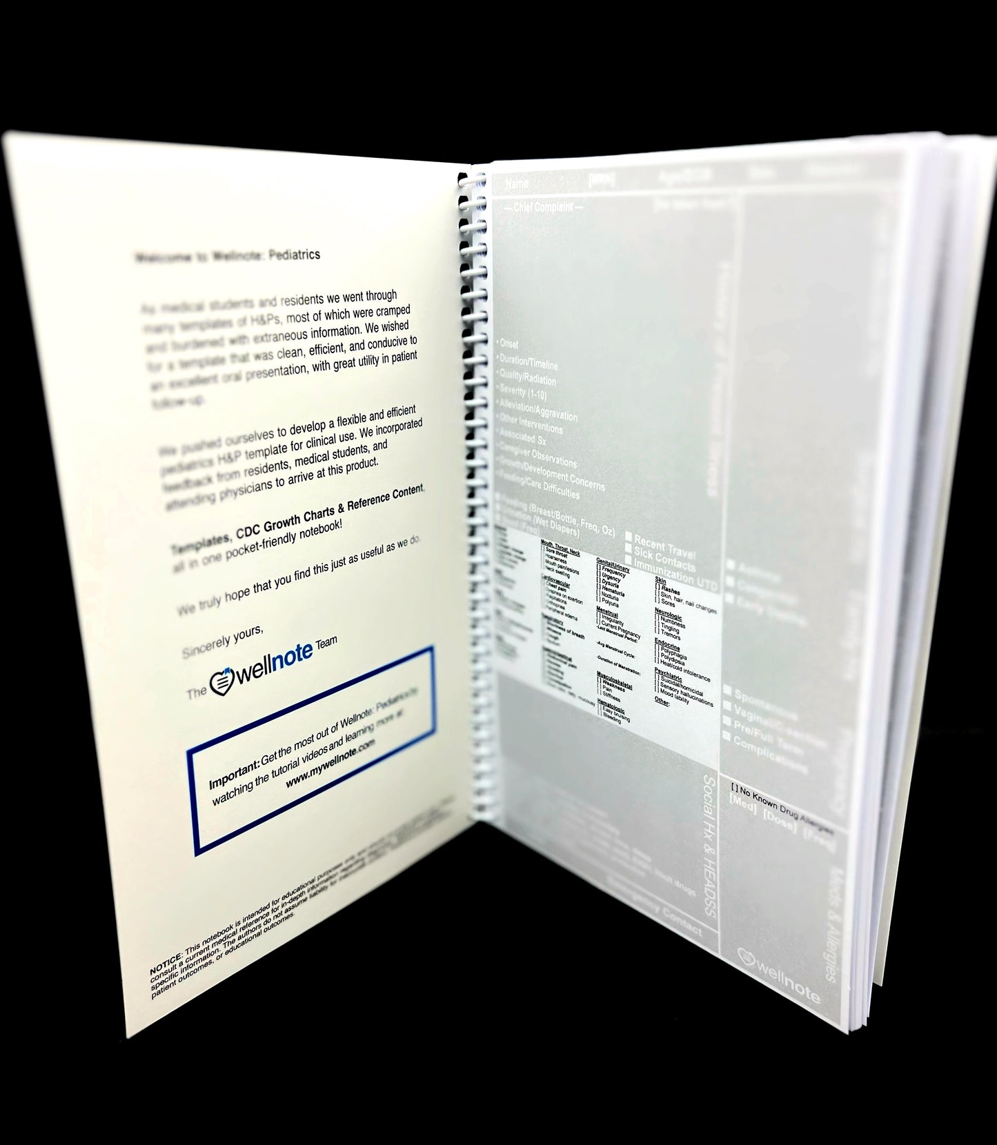 Clinical Pediatrics History & Physical Notebook - H&P for a Perfect Presentation